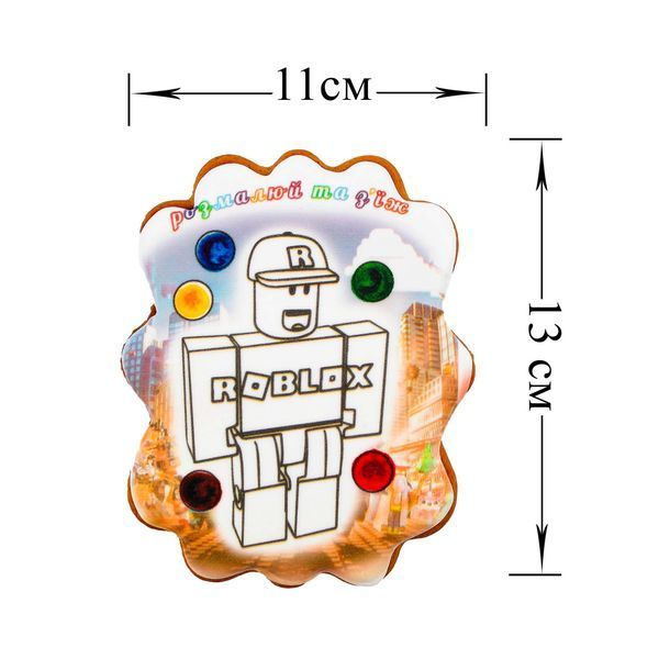 Пряник раскраска с подложкой Крафт пряник Roblox 85г 4980 фото